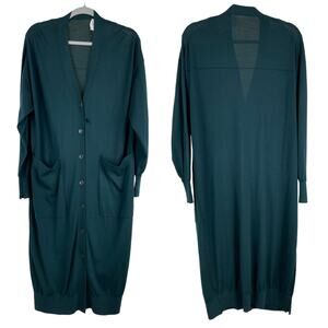 Maria McManus Merino Wool Cardigan Sweater Dress Size M DAMAGED Upcycle Project